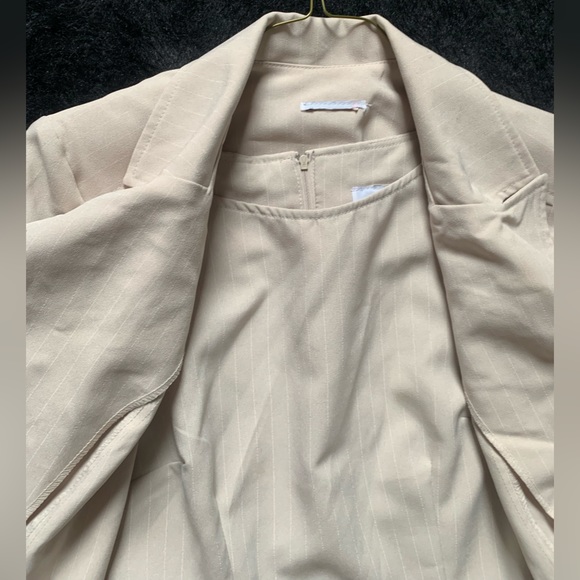 Vintage 90s Scarlett 2-Piece Ivory Dress Sz 6 100% Polyester PreOwned Made US - Picture 13 of 16